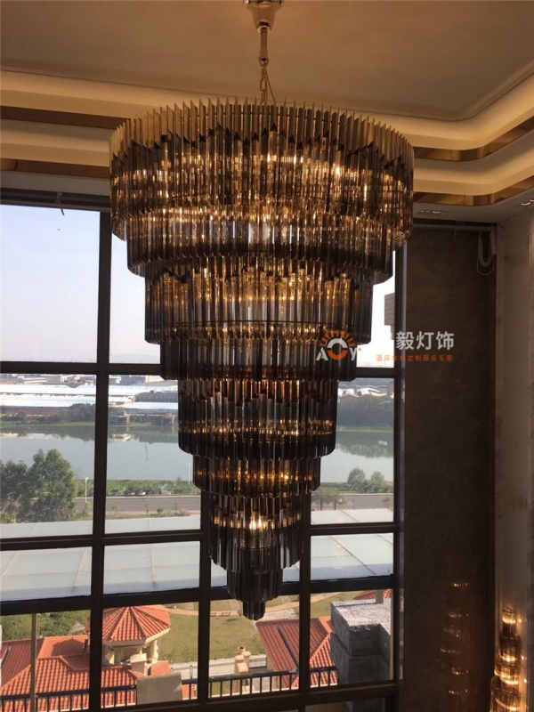 酒店会所别墅大厅水晶灯